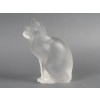 LALIQUE – Chat assis en cristal XXe – signé Lalique France 23