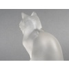LALIQUE – Chat assis en cristal XXe – signé Lalique France 25