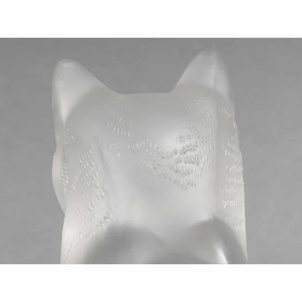 LALIQUE – Chat assis en cristal XXe – signé Lalique France 13