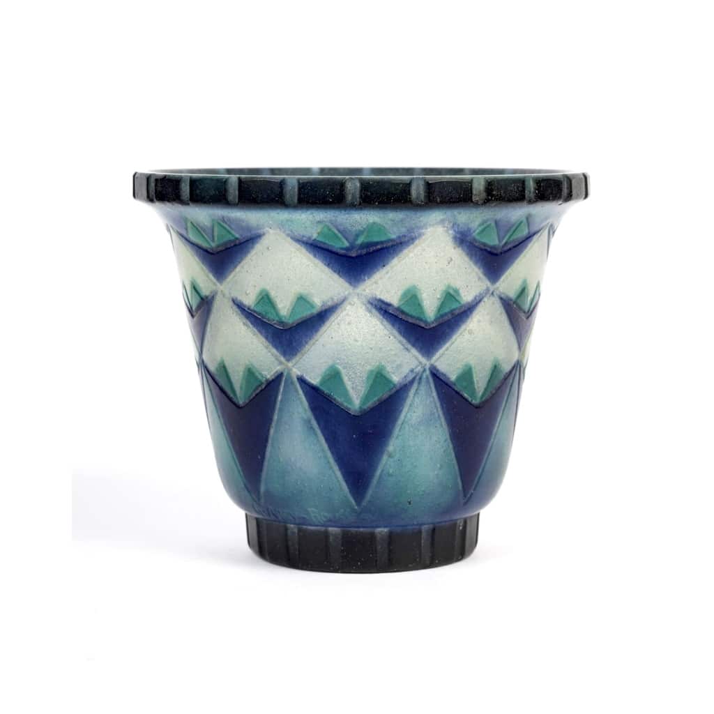 Vase « Palmettes Triangulaires » pâte de verre de Gabriel ARGY-ROUSSEAU 2