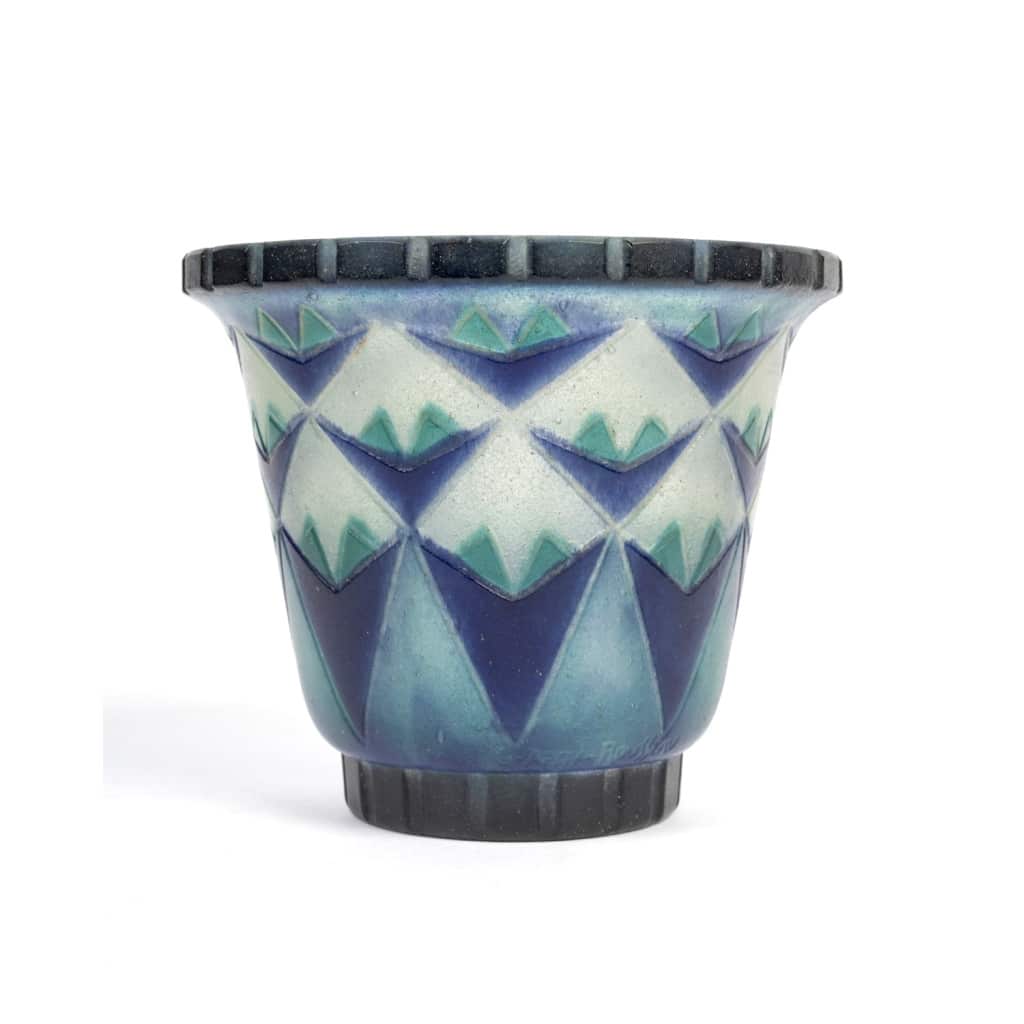 Vase « Palmettes Triangulaires » pâte de verre de Gabriel ARGY-ROUSSEAU 4