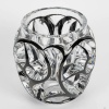 Vase « Tourbillons » cristal blanc émaillé noir de LALIQUE 15 Vase « Tourbillons » cristal blanc émaillé noir de LALIQUE 15