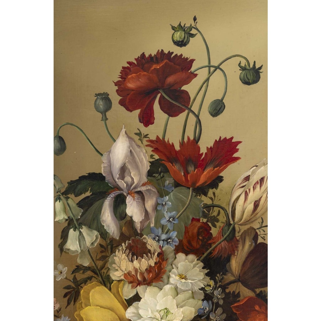 Ecole française de la fin du XIXème début XXème siècle, nature morte au bouquet 4