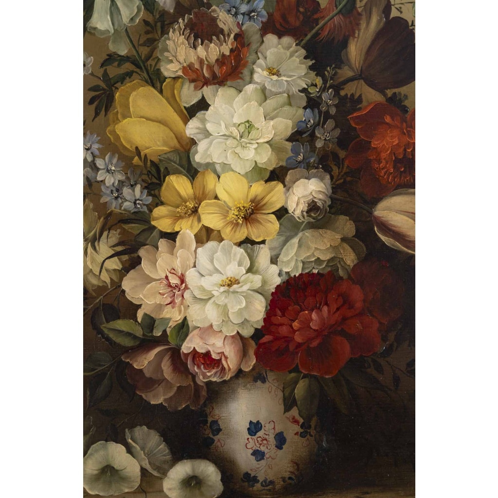Ecole française de la fin du XIXème début XXème siècle, nature morte au bouquet 6