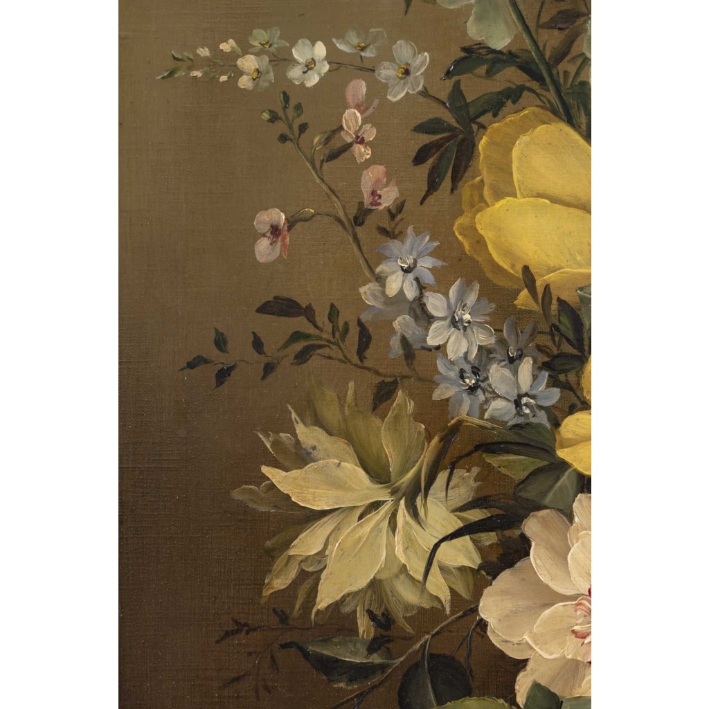 Ecole française de la fin du XIXème début XXème siècle, nature morte au bouquet 8