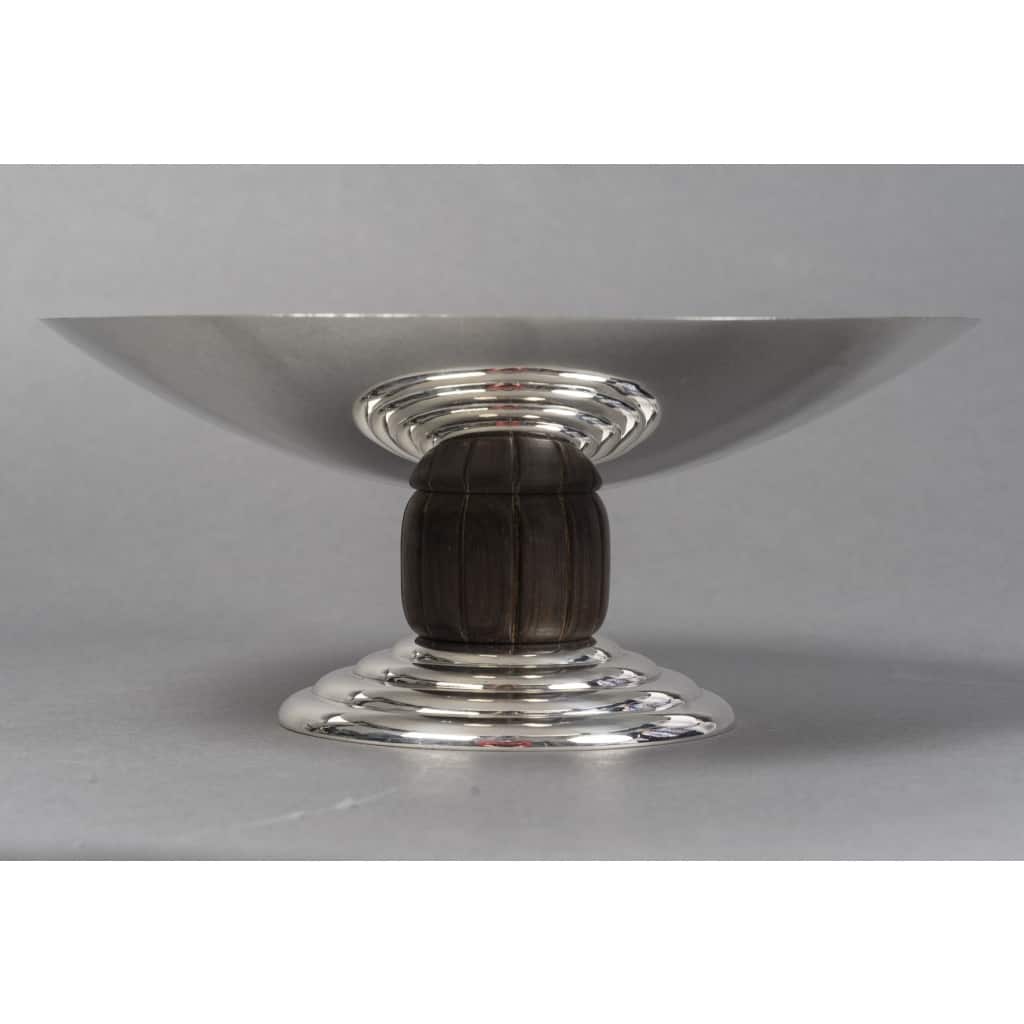 JEAN PUIFORCAT – CENTRE DE TABLE en argent massif ART DECO vers 1930 3