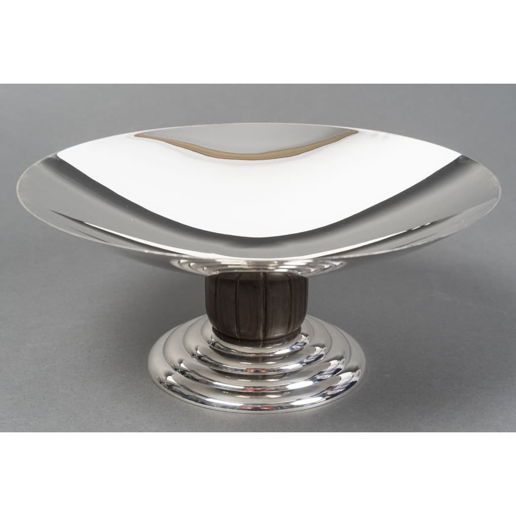 JEAN PUIFORCAT – CENTRE DE TABLE en argent massif ART DECO vers 1930 4