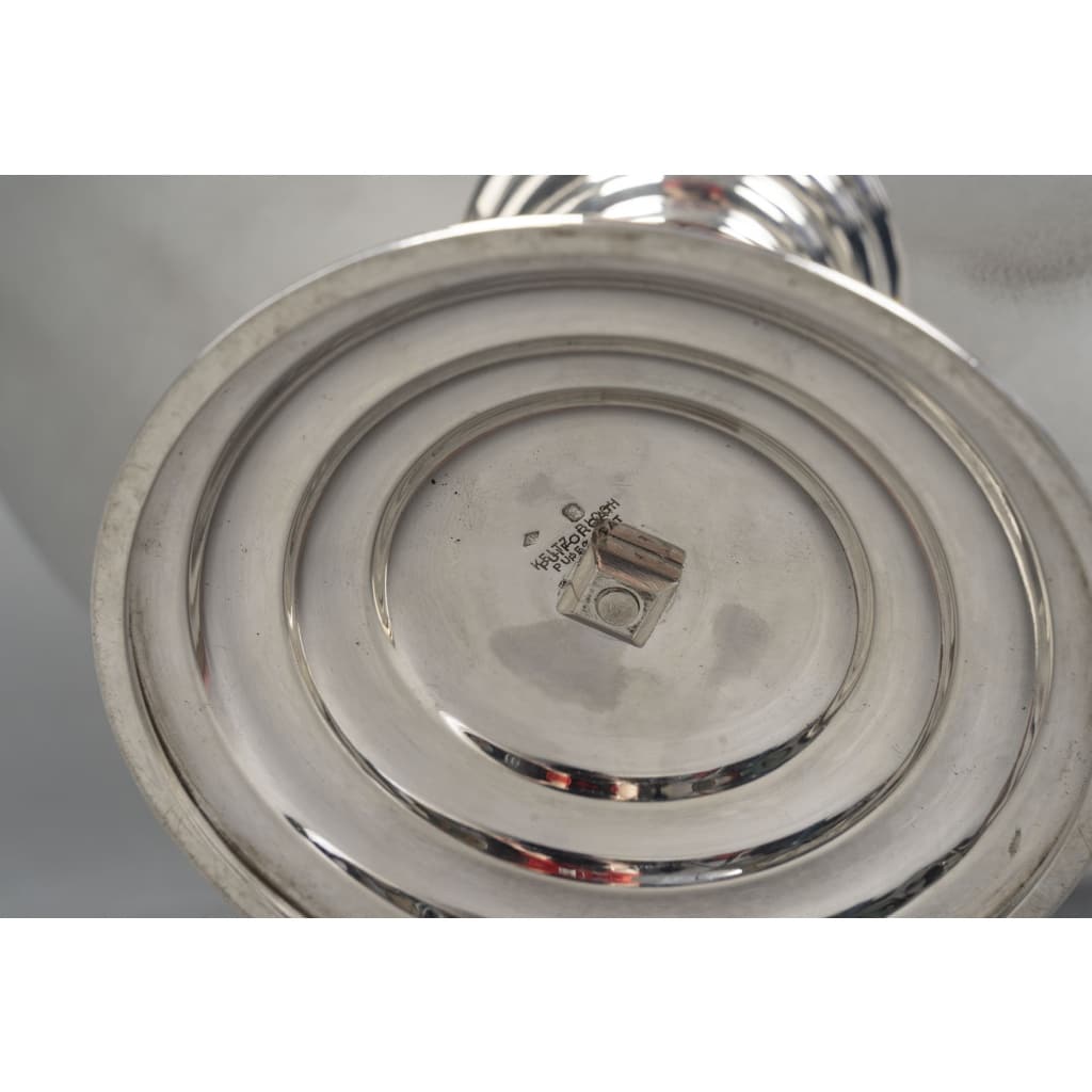 JEAN PUIFORCAT – CENTRE DE TABLE en argent massif ART DECO vers 1930 11