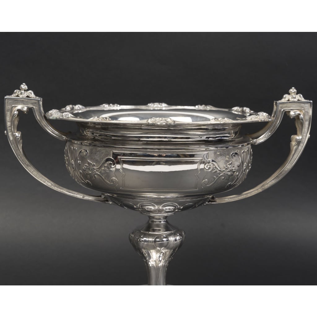 Gustave ODIOT – Centre de table en argent massif néoclassique XIXe 3