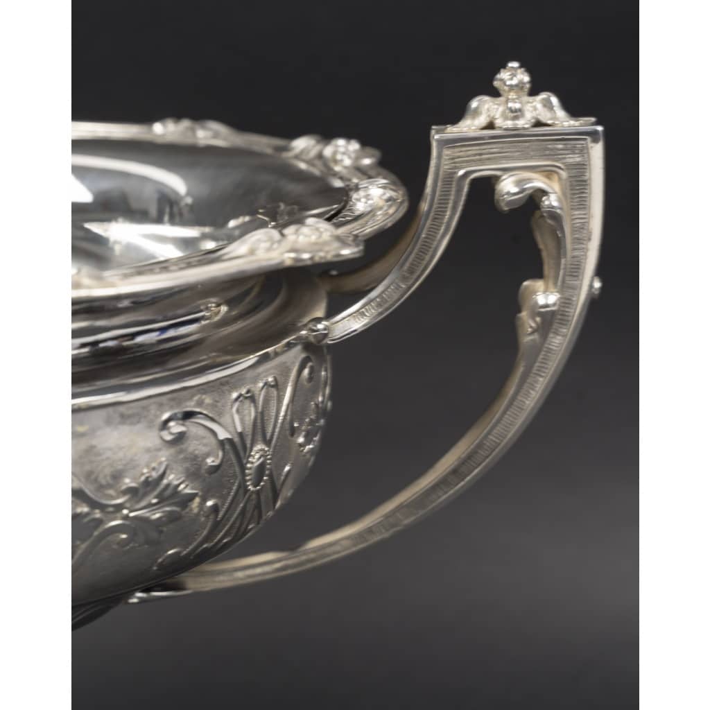 Gustave ODIOT – Centre de table en argent massif néoclassique XIXe 6