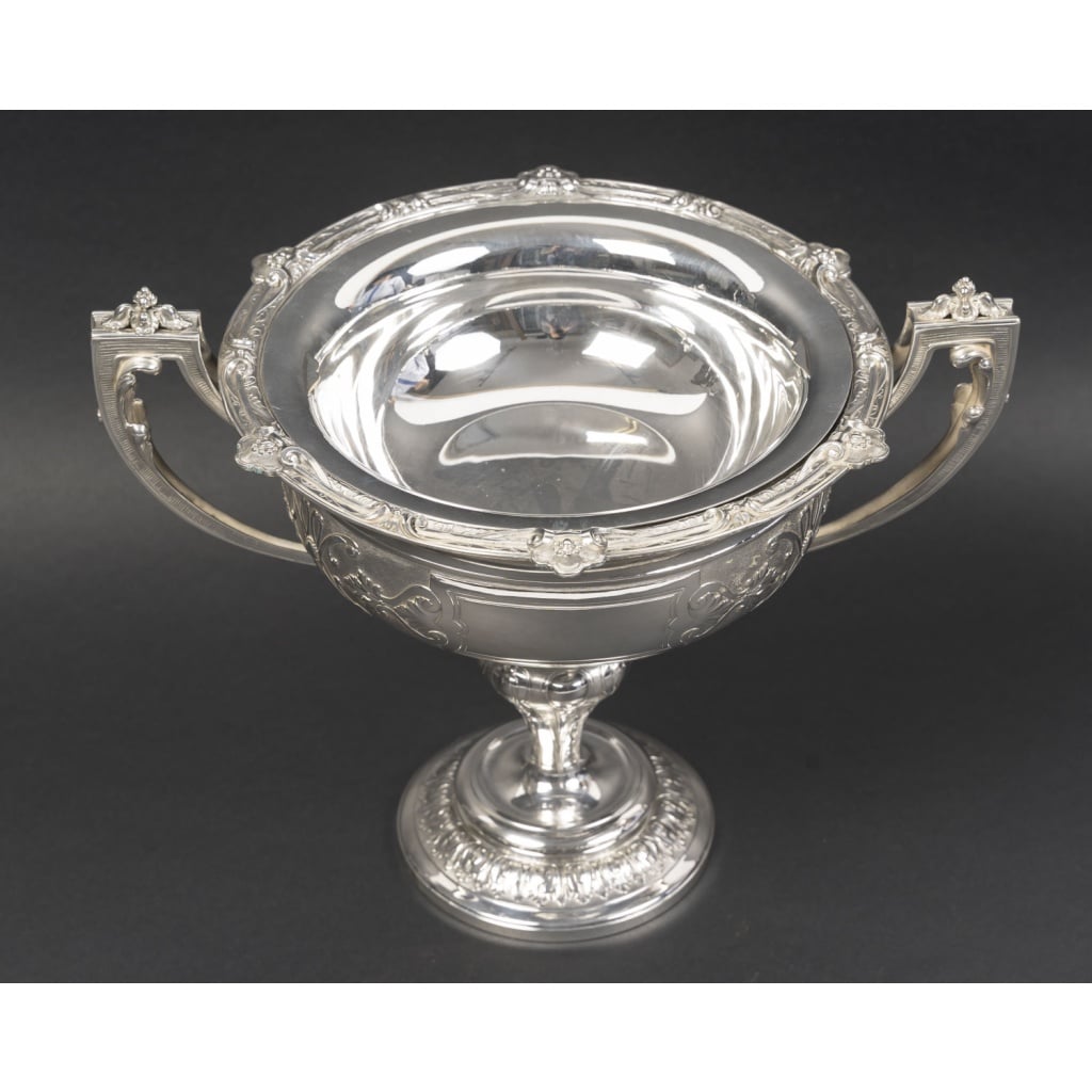 Gustave ODIOT – Centre de table en argent massif néoclassique XIXe 7