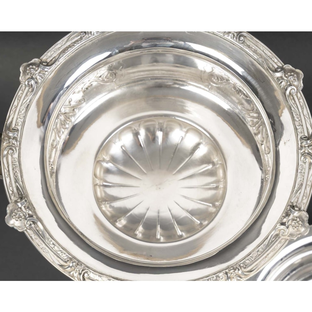 Gustave ODIOT – Centre de table en argent massif néoclassique XIXe 9