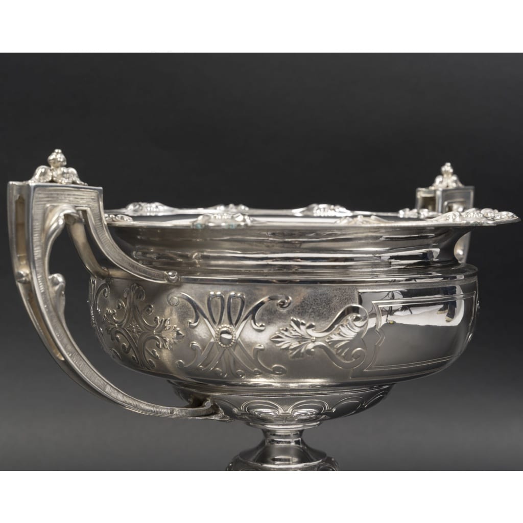 Gustave ODIOT – Centre de table en argent massif néoclassique XIXe 14