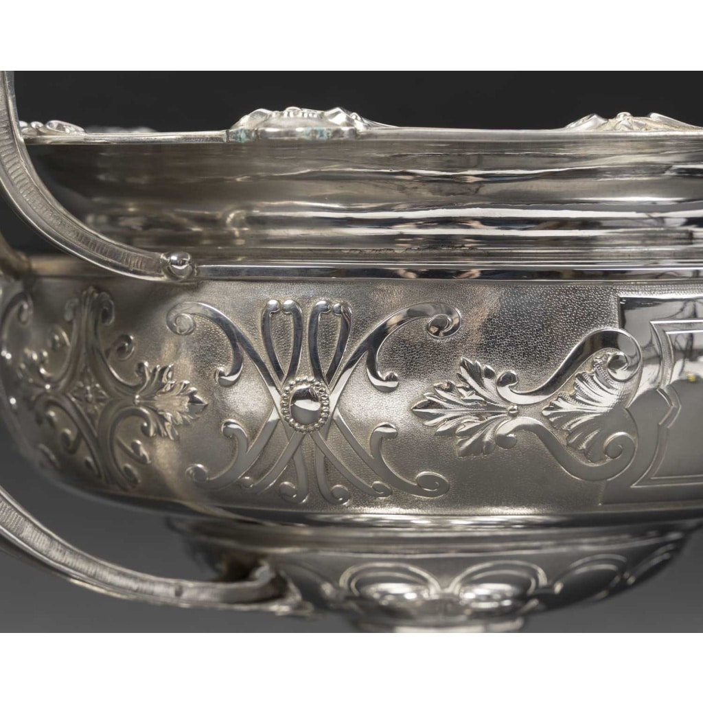 Gustave ODIOT – Centre de table en argent massif néoclassique XIXe 15