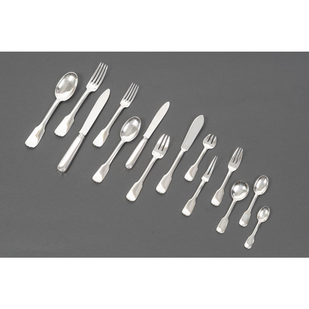 JEAN TETARD MENAGERE EN ARGENT MASSIF 198 PIECES Epoque 1930 3 JEAN TETARD MENAGERE EN ARGENT MASSIF 198 PIECES Epoque 1930 3