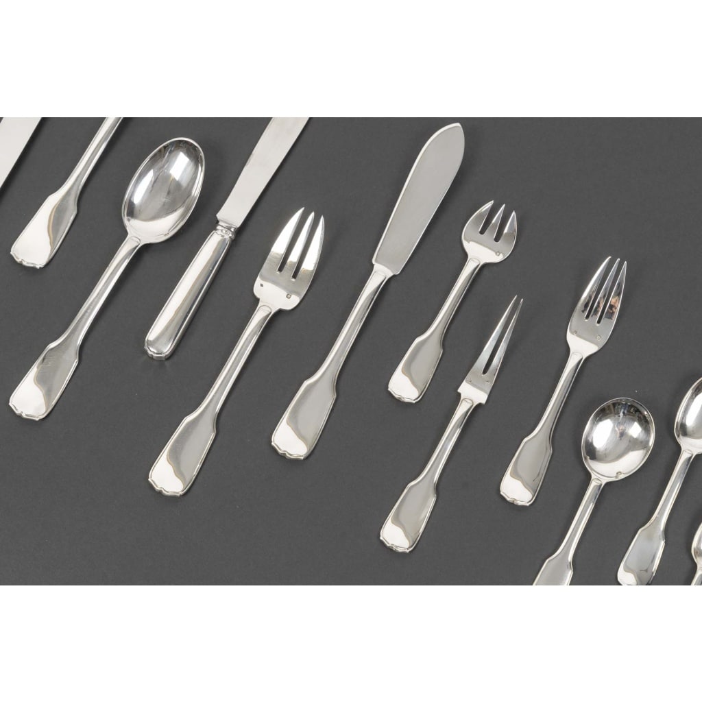 JEAN TETARD MENAGERE EN ARGENT MASSIF 198 PIECES Epoque 1930 6 JEAN TETARD MENAGERE EN ARGENT MASSIF 198 PIECES Epoque 1930 6