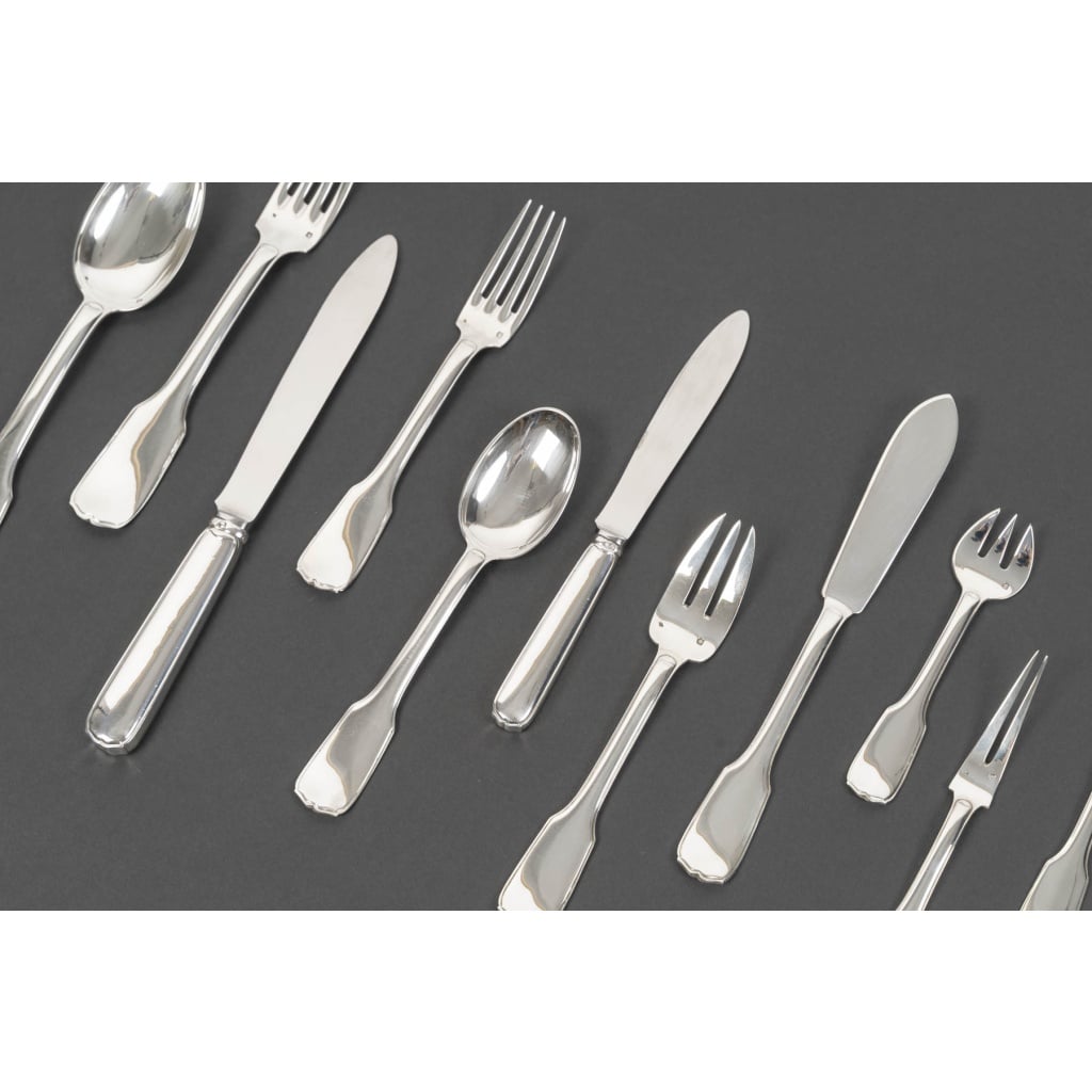 JEAN TETARD MENAGERE EN ARGENT MASSIF 198 PIECES Epoque 1930 7 JEAN TETARD MENAGERE EN ARGENT MASSIF 198 PIECES Epoque 1930 7