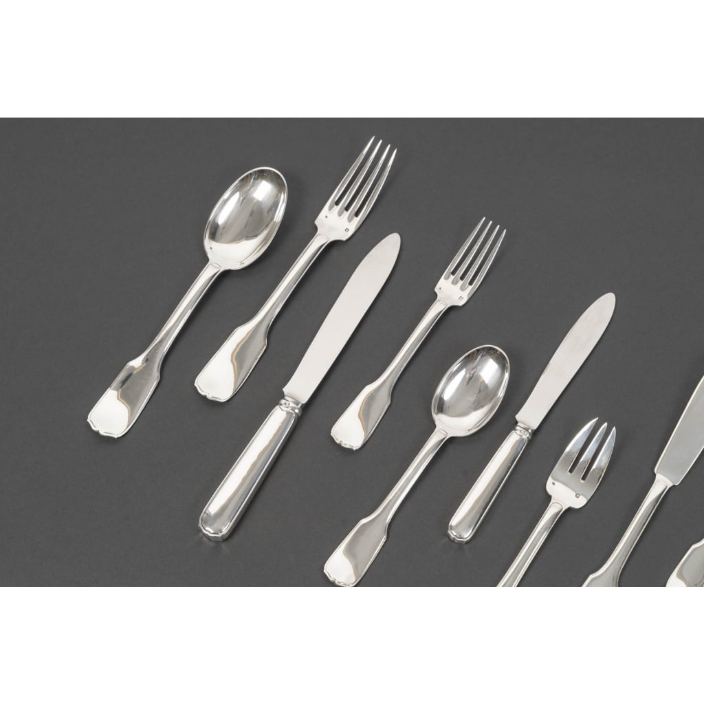 JEAN TETARD MENAGERE EN ARGENT MASSIF 198 PIECES Epoque 1930 8 JEAN TETARD MENAGERE EN ARGENT MASSIF 198 PIECES Epoque 1930 8