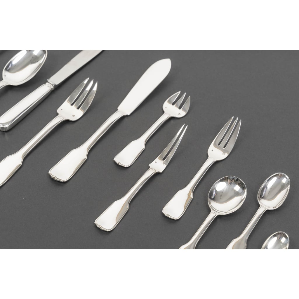 JEAN TETARD MENAGERE EN ARGENT MASSIF 198 PIECES Epoque 1930 10 JEAN TETARD MENAGERE EN ARGENT MASSIF 198 PIECES Epoque 1930 10