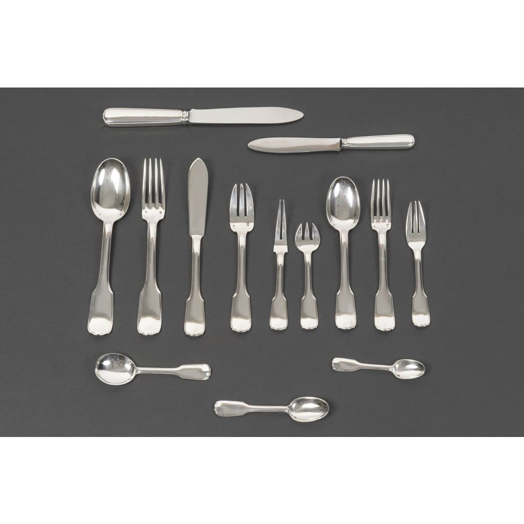 JEAN TETARD MENAGERE EN ARGENT MASSIF 198 PIECES Epoque 1930 2 JEAN TETARD MENAGERE EN ARGENT MASSIF 198 PIECES Epoque 1930 2