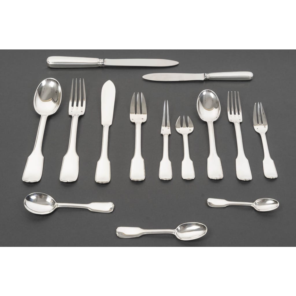 JEAN TETARD MENAGERE EN ARGENT MASSIF 198 PIECES Epoque 1930 11 JEAN TETARD MENAGERE EN ARGENT MASSIF 198 PIECES Epoque 1930 11