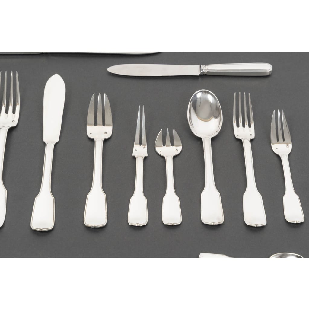 JEAN TETARD MENAGERE EN ARGENT MASSIF 198 PIECES Epoque 1930 13 JEAN TETARD MENAGERE EN ARGENT MASSIF 198 PIECES Epoque 1930 13