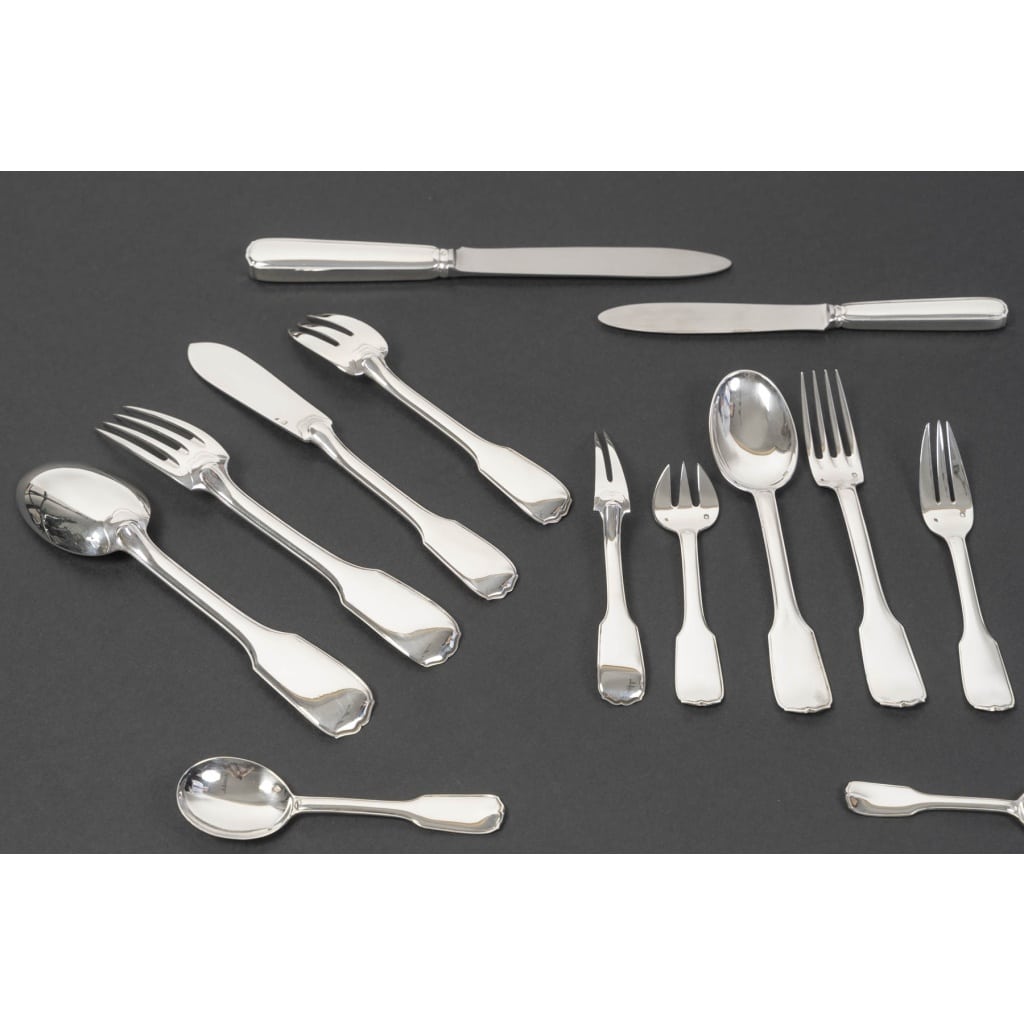 JEAN TETARD MENAGERE EN ARGENT MASSIF 198 PIECES Epoque 1930 21 JEAN TETARD MENAGERE EN ARGENT MASSIF 198 PIECES Epoque 1930 21