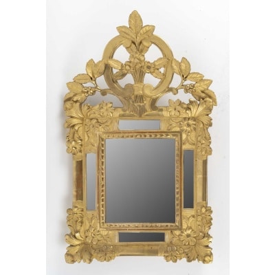 Petit miroir à parecloses d’époque Régence (1715-1724), XVIIIe siècle.