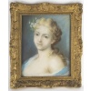 Suiveur de Rosalba CARRIERA Jeune fille aux fleurs XVIIIème siècle 9