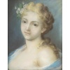 Suiveur de Rosalba CARRIERA Jeune fille aux fleurs XVIIIème siècle 10