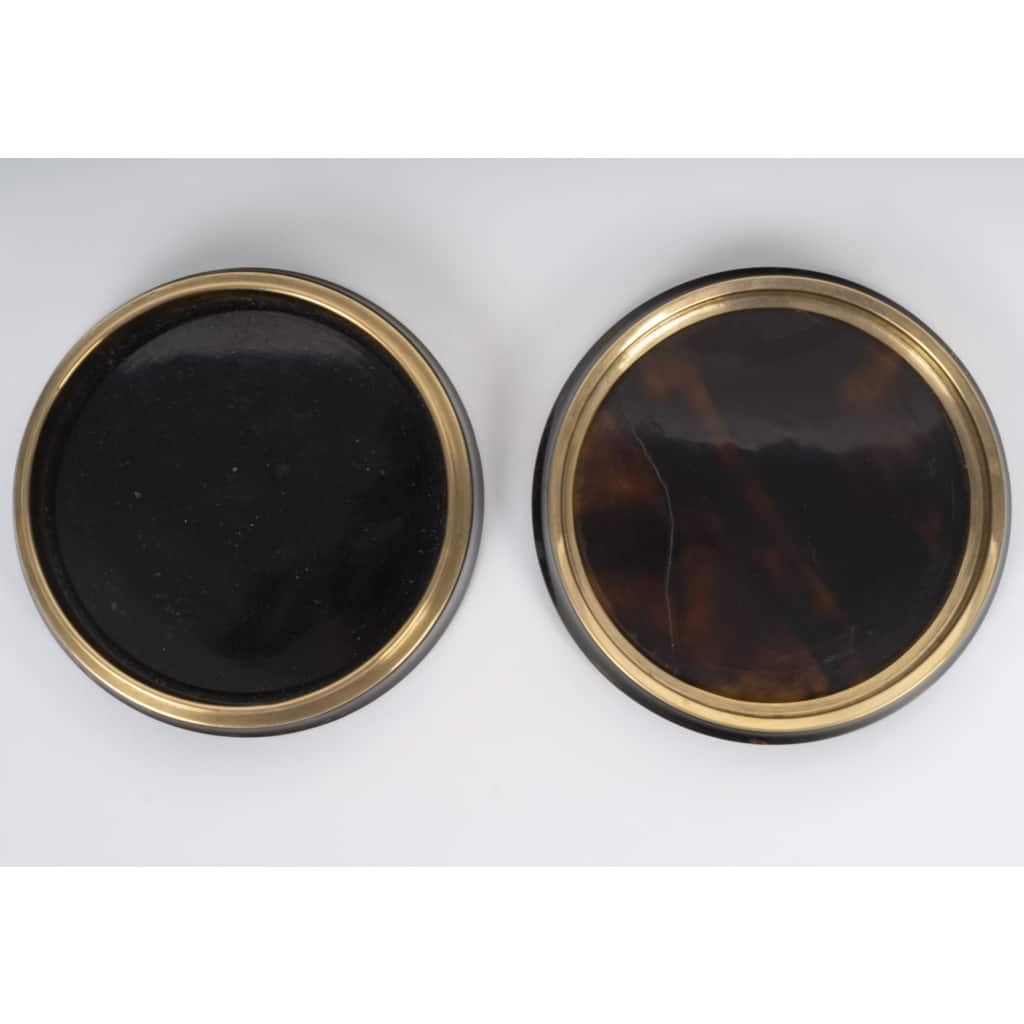 Boite en écaille orné d’une miniature de femme, 19 ème siècle. 7