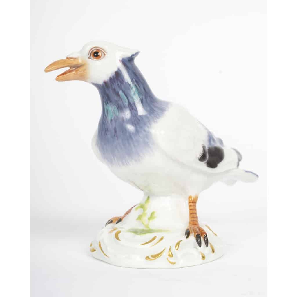 Figurine en porcelaine de Meissen représentant un pigeon, 19ème siècle. 2