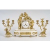 Une Garniture En Bronze Doré Et Marbre Blanc; XIXème Siècle 11