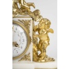 Une Garniture En Bronze Doré Et Marbre Blanc; XIXème Siècle 17