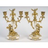 Une Garniture En Bronze Doré Et Marbre Blanc; XIXème Siècle 13