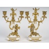 Une Garniture En Bronze Doré Et Marbre Blanc; XIXème Siècle 12