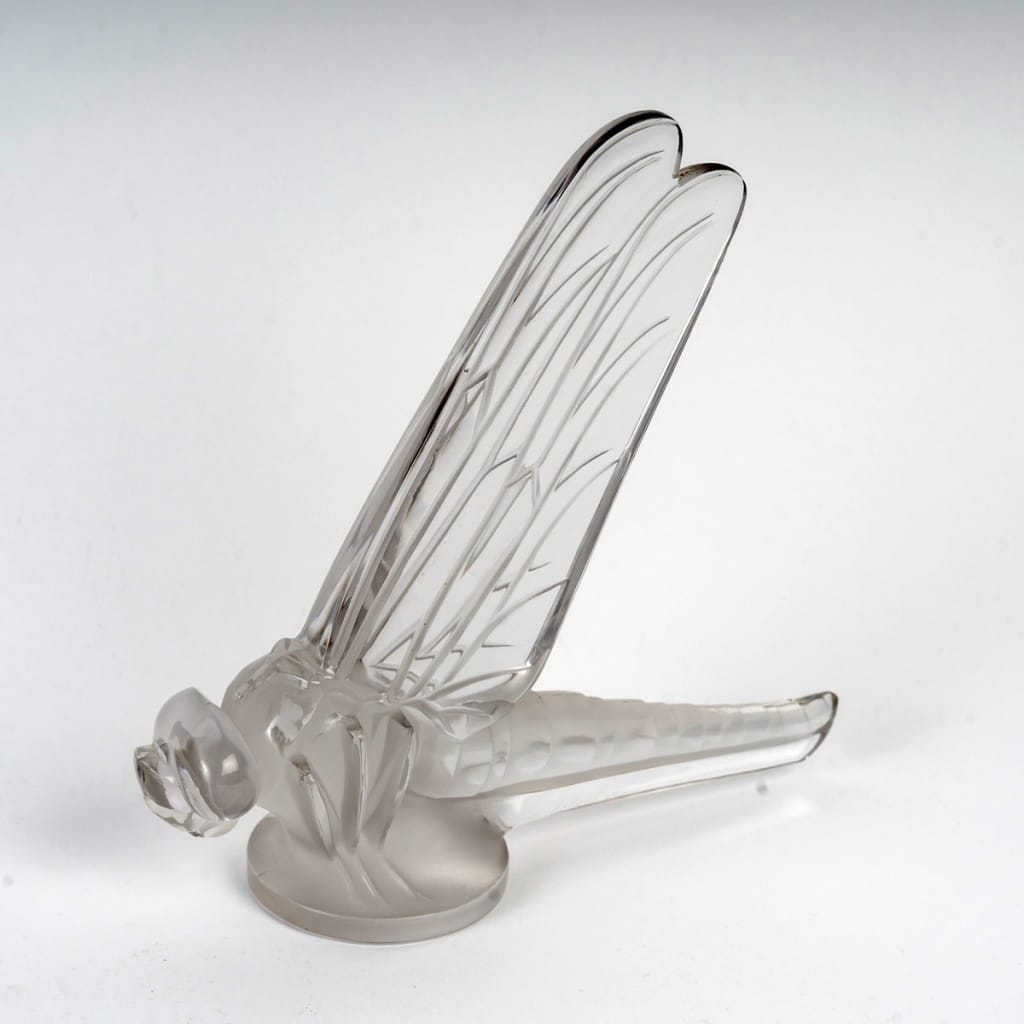 Mascotte Automobile « Grande Libellule » verre blanc de René LALIQUE 3