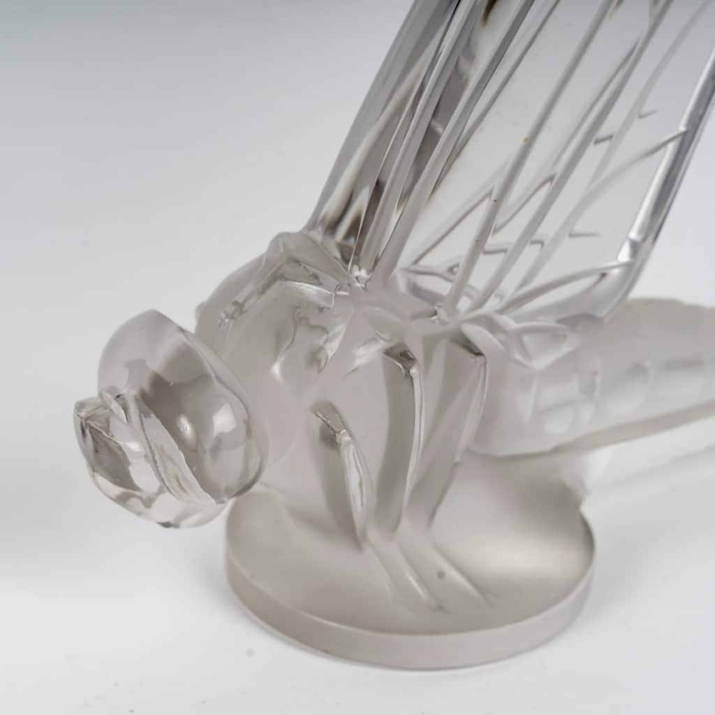 Mascotte Automobile « Grande Libellule » verre blanc de René LALIQUE 4