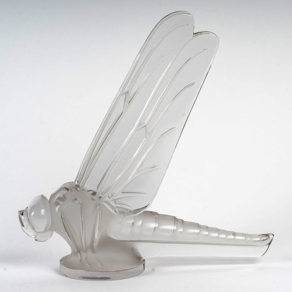 Mascotte Automobile « Grande Libellule » verre blanc de René LALIQUE 2