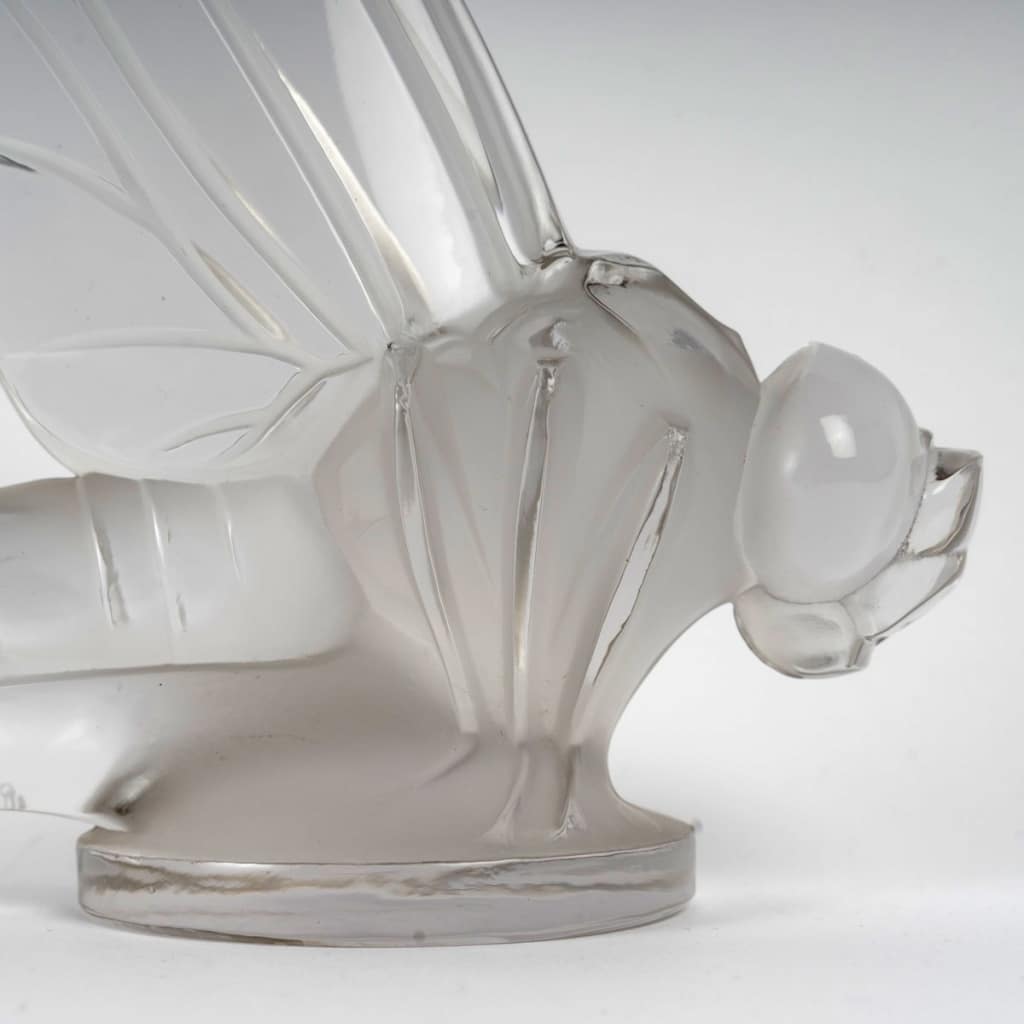 Mascotte Automobile « Grande Libellule » verre blanc de René LALIQUE 5