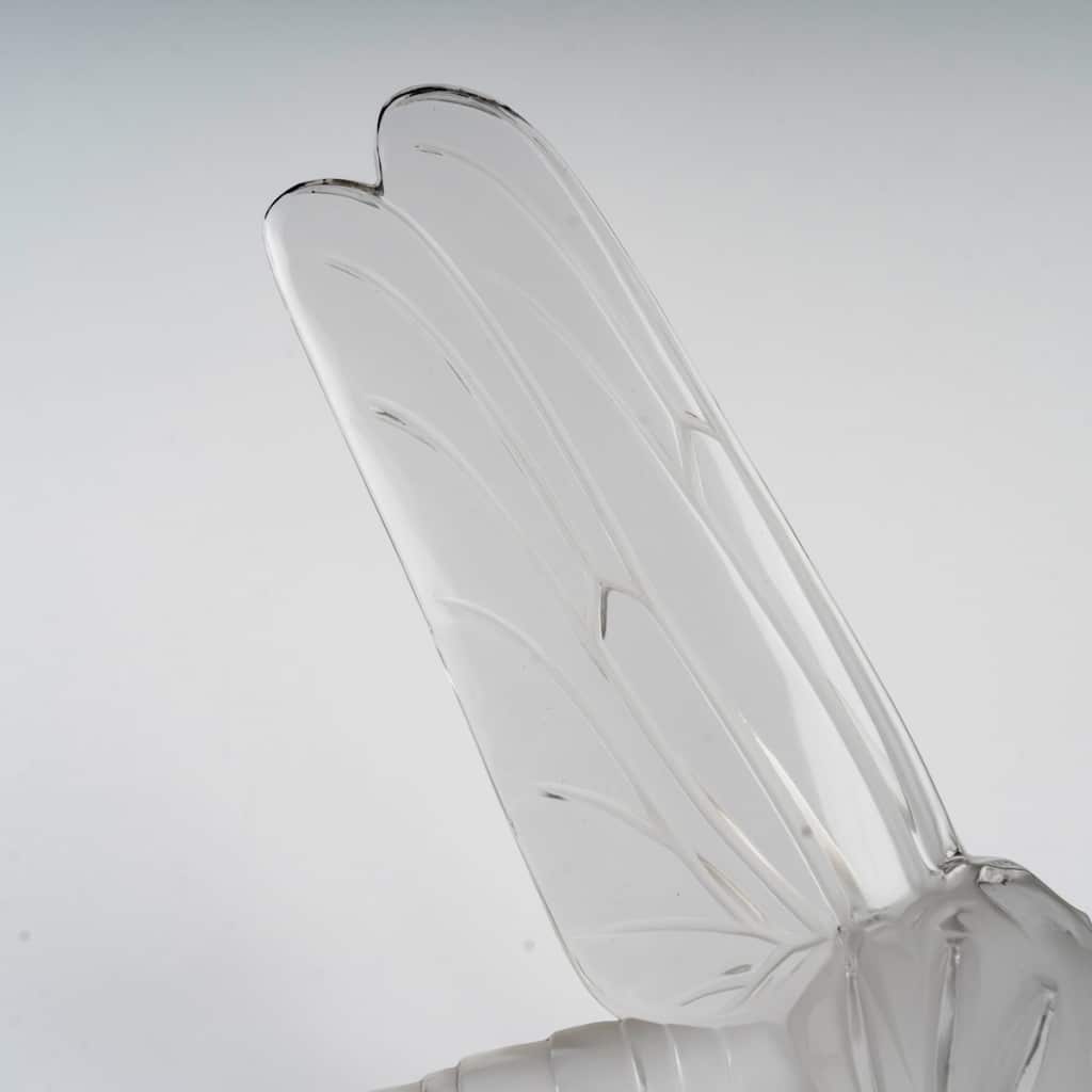 Mascotte Automobile « Grande Libellule » verre blanc de René LALIQUE 6