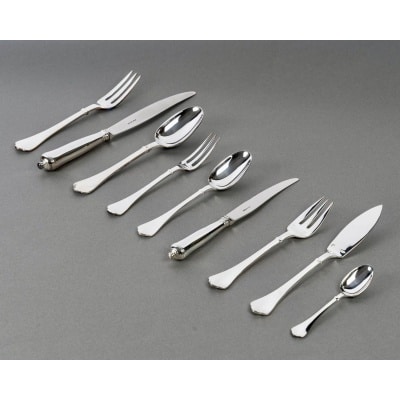 Ménagère « Cardinal » métal argenté de PUIFORCAT – 110 Pièces
