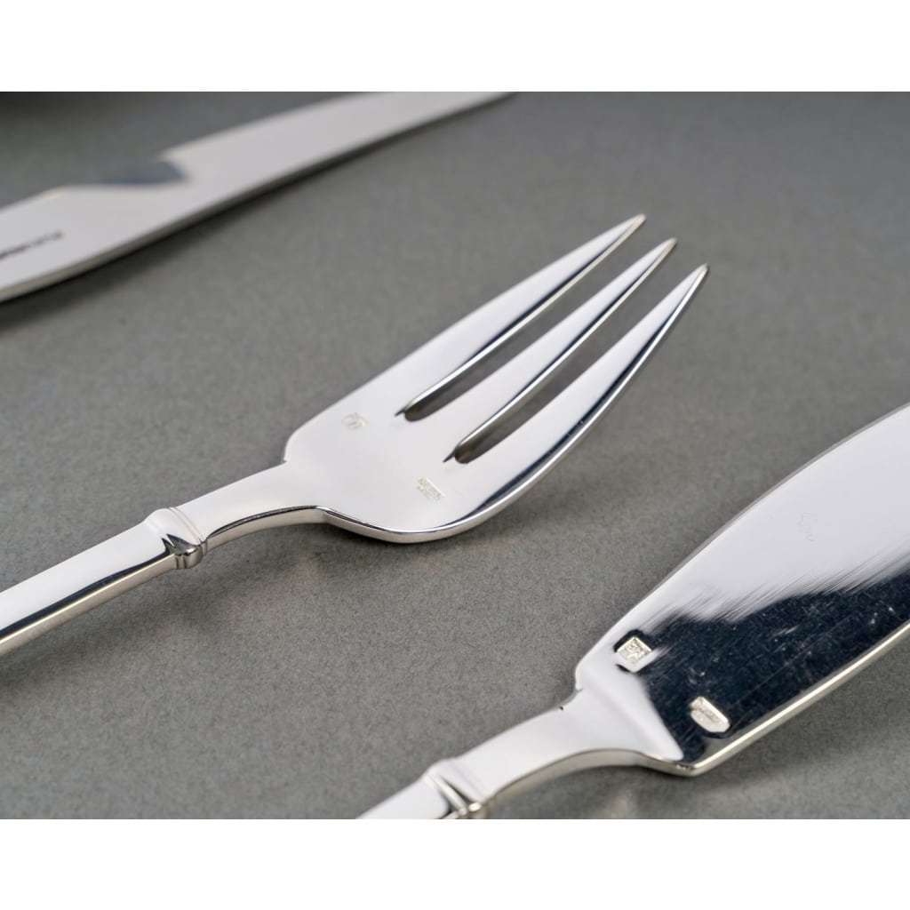Ménagère « Cardinal » métal argenté de PUIFORCAT – 110 Pièces 7