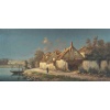 Alphonse Lecoz (1833–1914) Un Hameau au Bord de la Rivière Huile sur toile vers 1880–1890 12 Alphonse Lecoz (1833–1914) Un Hameau au Bord de la Rivière Huile sur toile vers 1880–1890 12