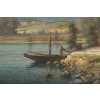 Alphonse Lecoz (1833–1914) Un Hameau au Bord de la Rivière Huile sur toile vers 1880–1890 14 Alphonse Lecoz (1833–1914) Un Hameau au Bord de la Rivière Huile sur toile vers 1880–1890 14