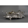 JARDINIERE ROCAILLE EN ARGENT MASSIF INTERIEUR EN LAITON EPOQUE NAPOLEON III 23