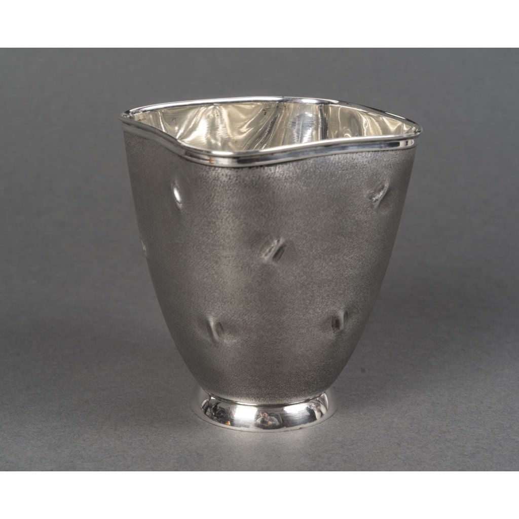 Vase en argent massif Italie, Alessandria, CESA SC (poinçon 1 AL) Circa 1990 2