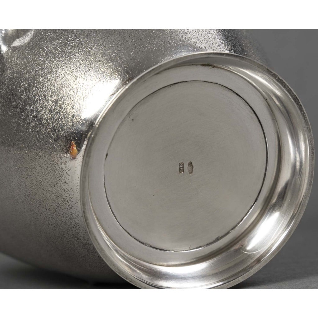 Vase en argent massif Italie, Alessandria, CESA SC (poinçon 1 AL) Circa 1990 11