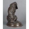 Sculpture – Épagneul Assis , Emmanuel Frémiet (1824-1910) – Bronze 18