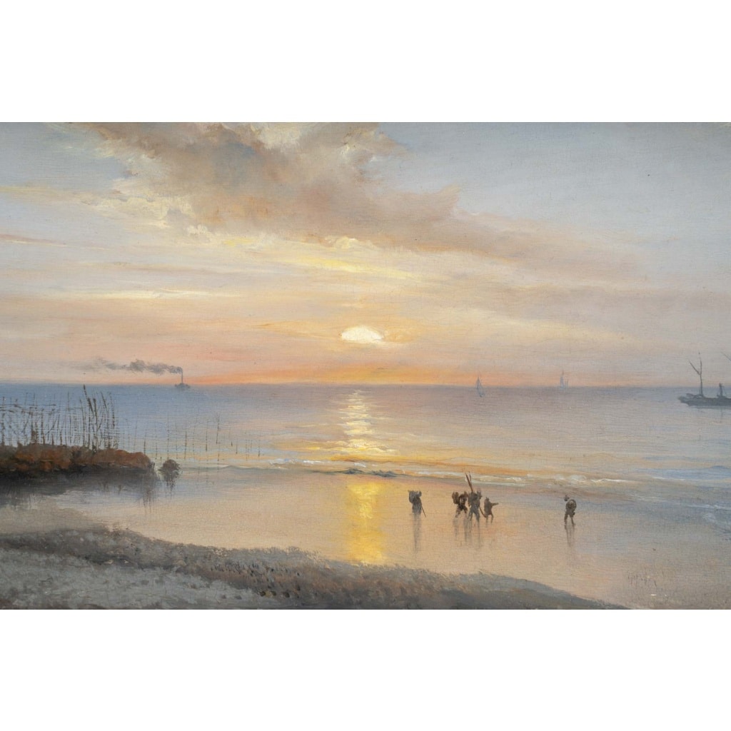 Jean Marie Auguste JUGELET ( 1805 – 1874) vue de Dieppe, 1872 4
